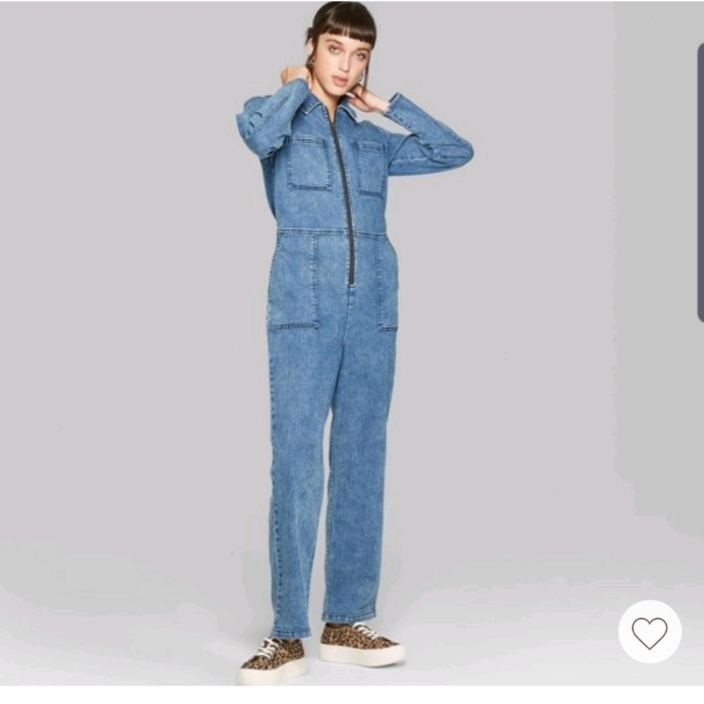 Long Sleeve Collard Utility Jumpsuit